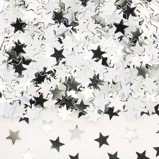 Stardust Confetti Silver Table Confetti 14 Grams | Party Save Smile
