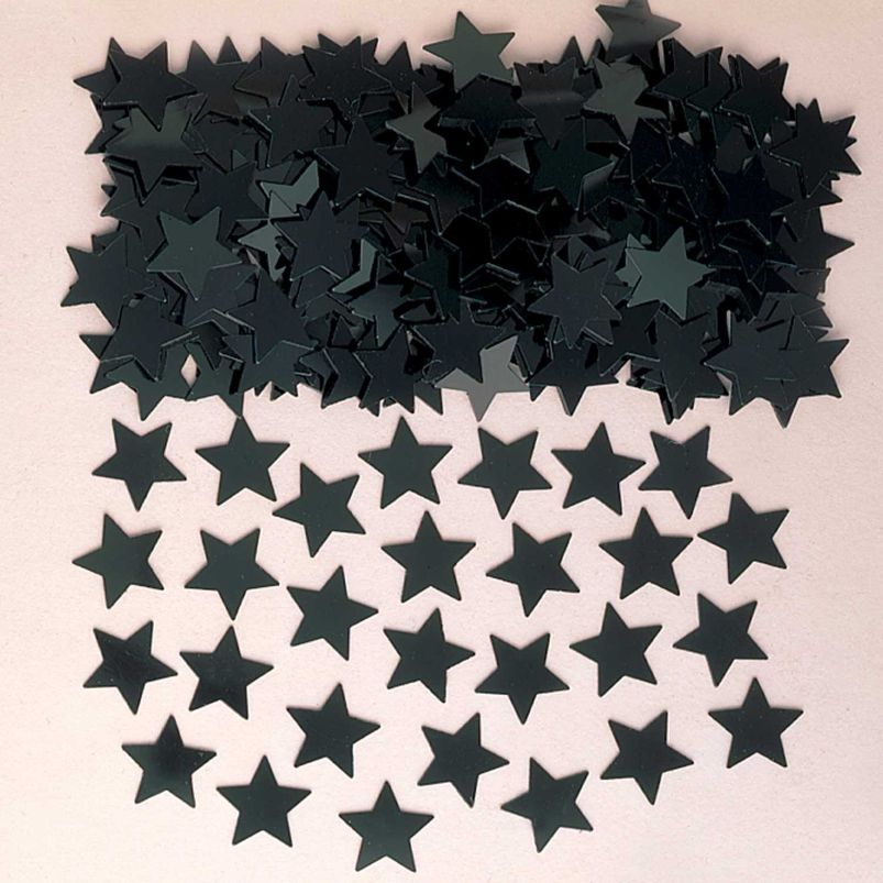 Black Metallic Stardust Table Confetti Decoration 14 Grams | Party Save Smile