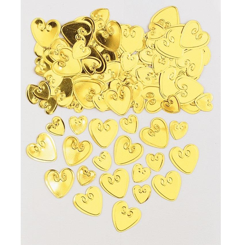 Gold Heart Table Confetti 14 grams | Party Save Smile