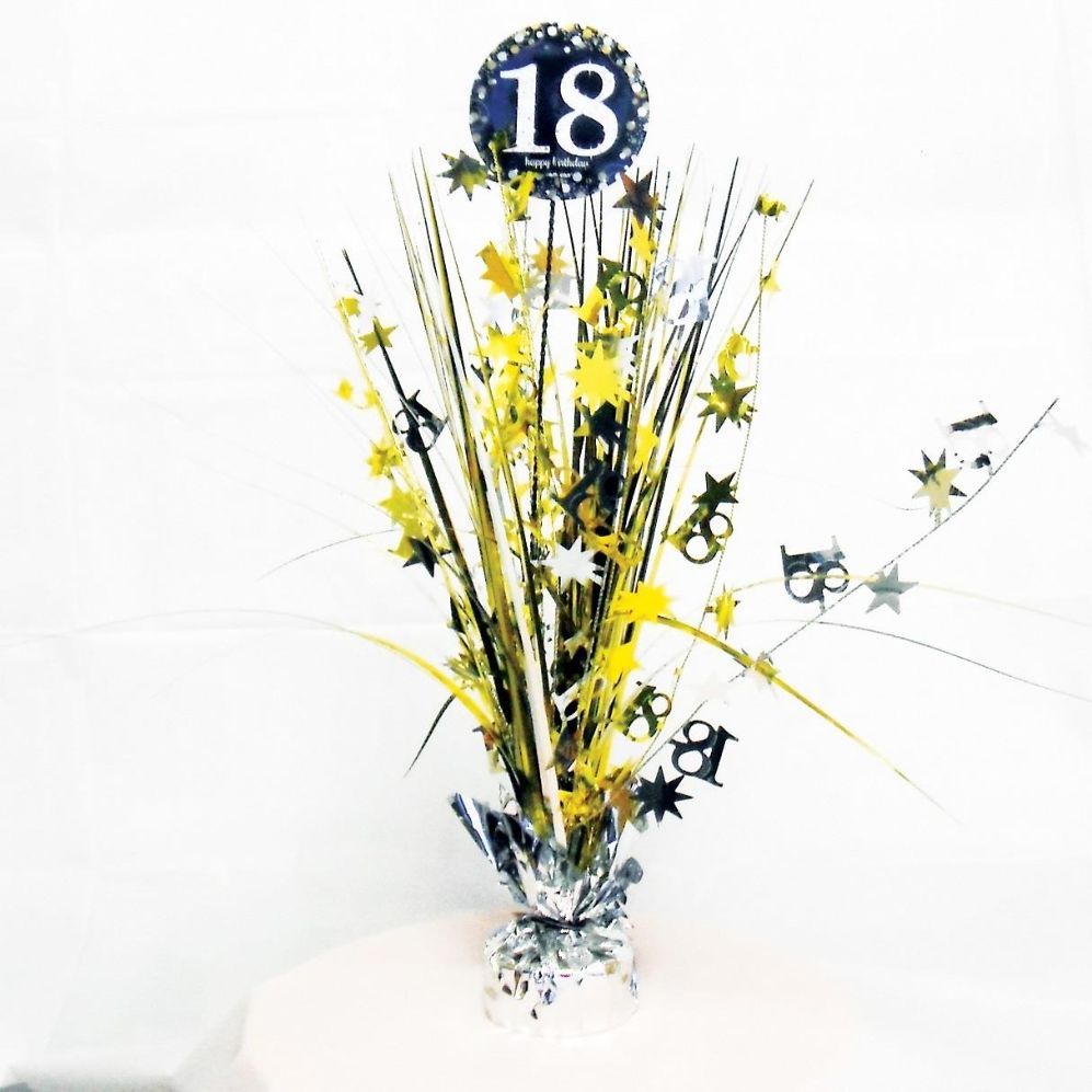 Gold Sparkle 18th Birthday Party Table Centrepiece | Party Save Smile