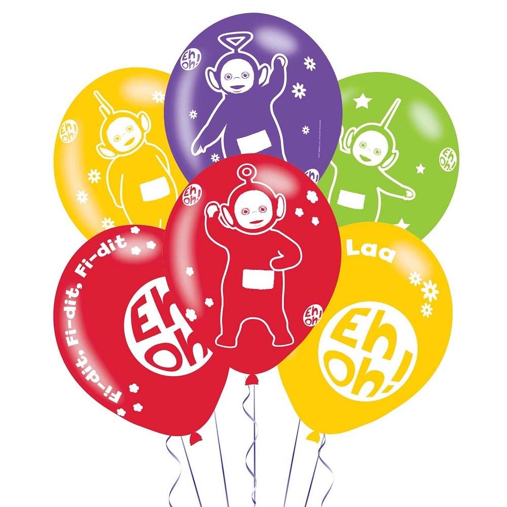 Teletubbies Helium Quality Latex Party Balloons Pack of 6 | Party Save Smile