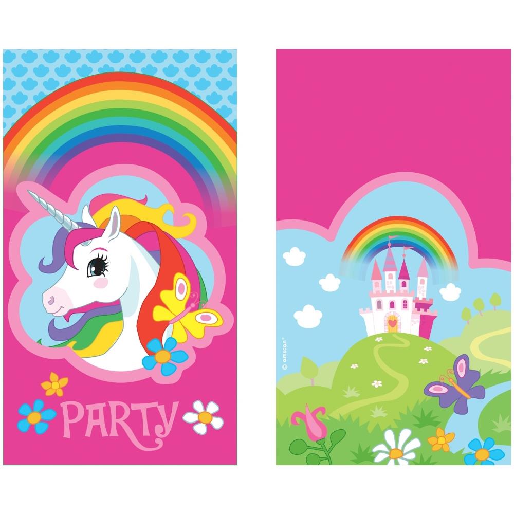 Pink Unicorn Party Invites Pack of 8 | Party Save Smile
