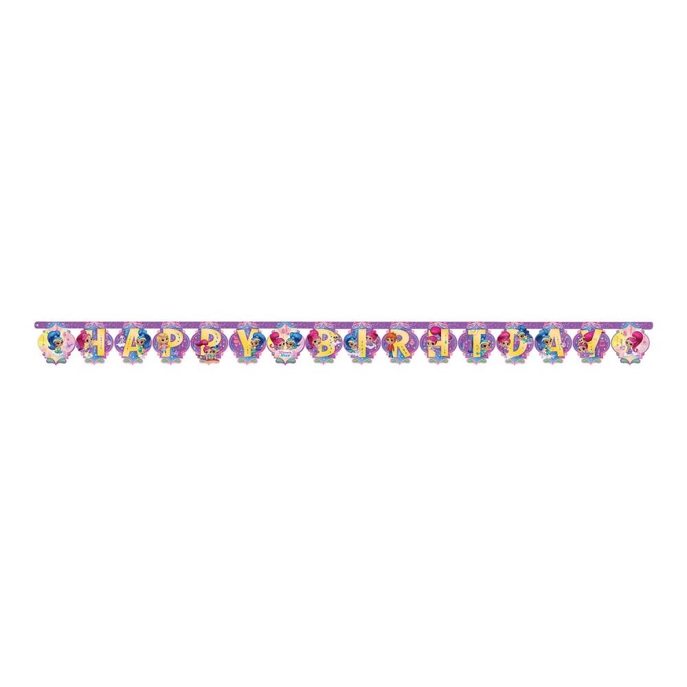 Shimmer & Shine Happy Birthday Letter Banner Card | Party Save Smile
