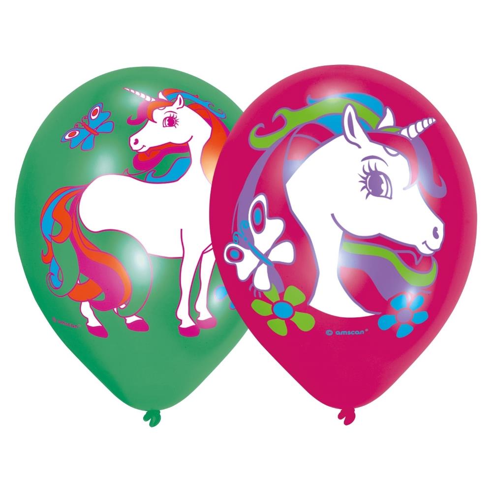 Unicorn Latex Balloons Pack of 6 | Party Save Smile