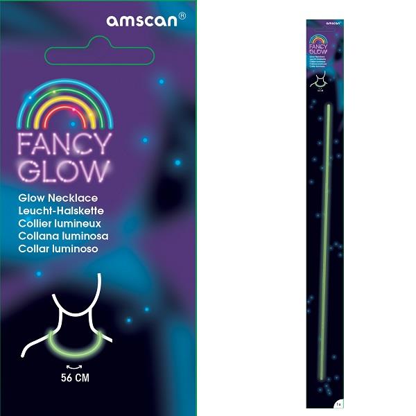 Fancy Glow Stick | Glow in the Dark Necklace Green (single) | Party Save Smile
