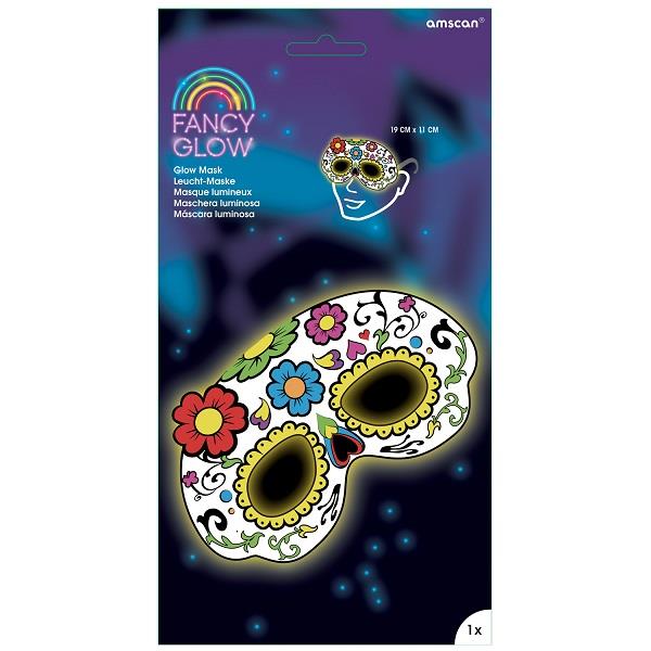 Glow in the Dark Day of the Dead Skull Mask | Party Save Smile