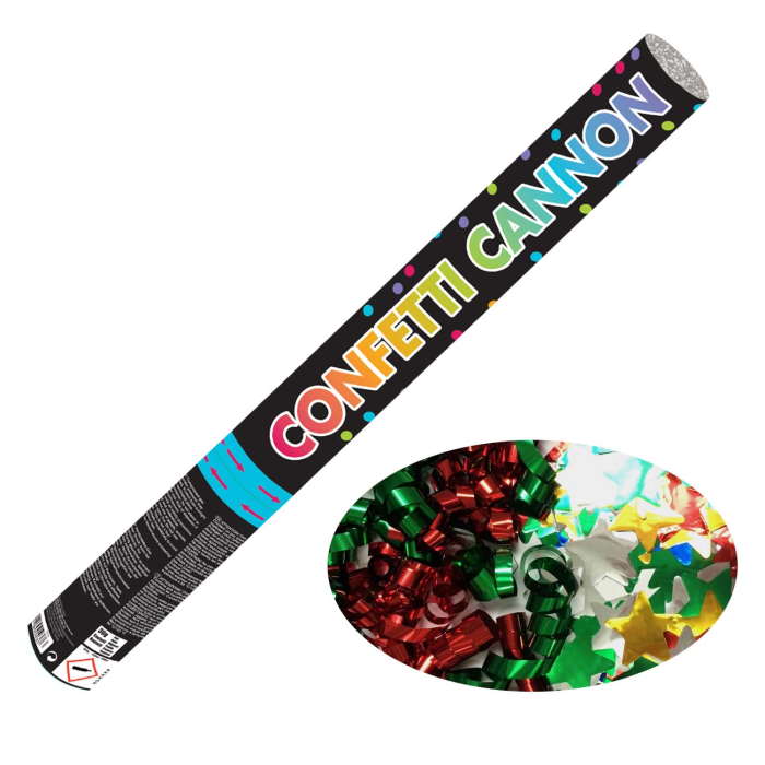 Multicoloured Confetti Cannon: Party Cannon | Party Save Smile