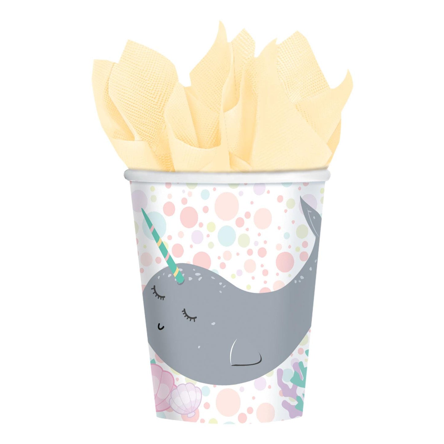 Narwhal Paper Cups Pack of 8 | Party Save Smile