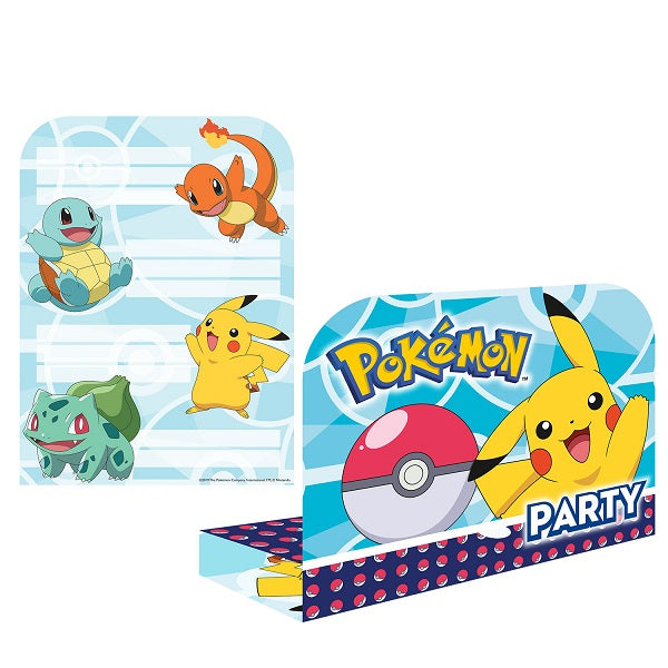 Pokemon Party Invitations Pack of 8 Invites | Party Save Smile