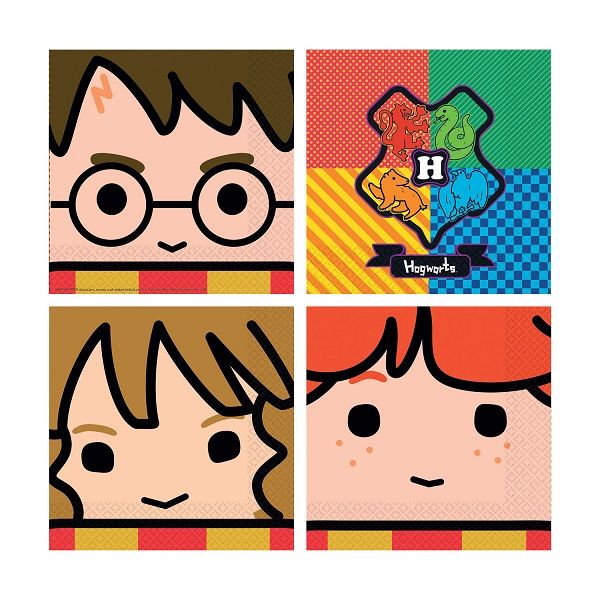 Hogwarts Harry Potter Napkins Pack of 16 | Party Save Smile