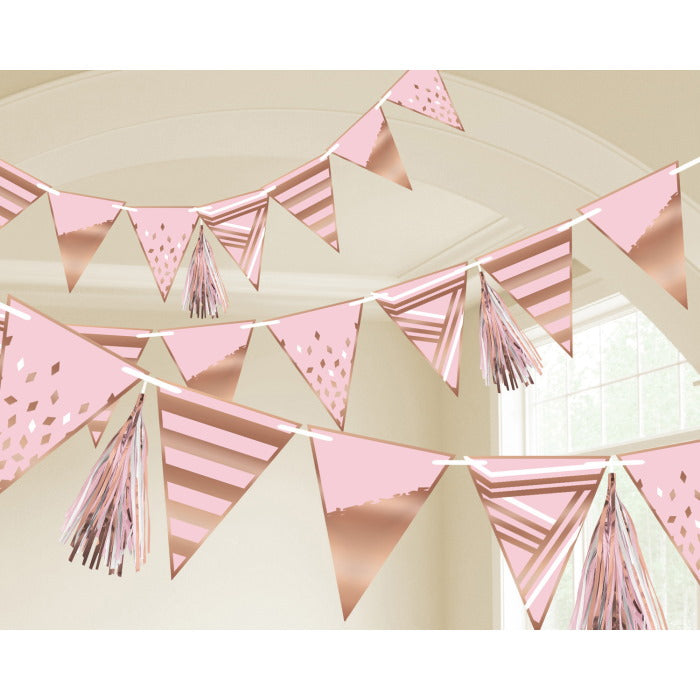 Bunting Rose Gold Blush 2.7 metres | Party Save Smile