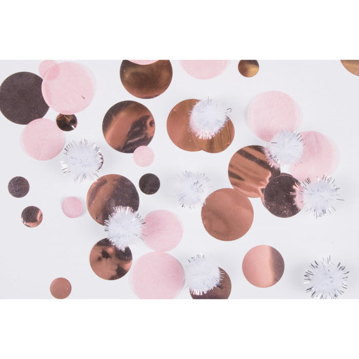 Rose Gold Puff Ball Confetti 25 grams | Party Save Smile