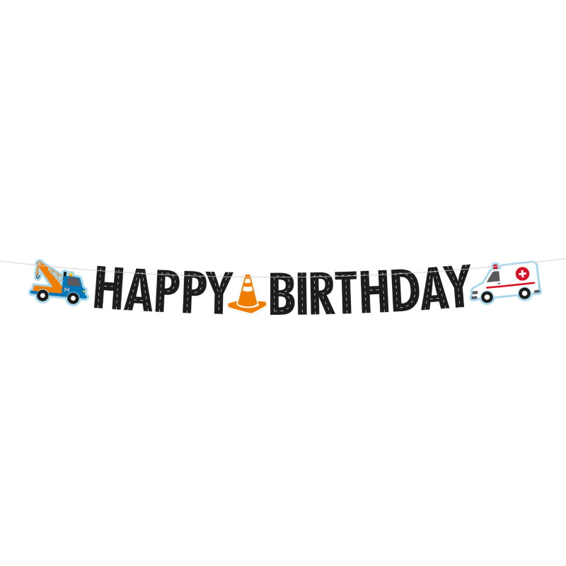 On the Road Birthday Banner 3 Metres | Party Save Smile
