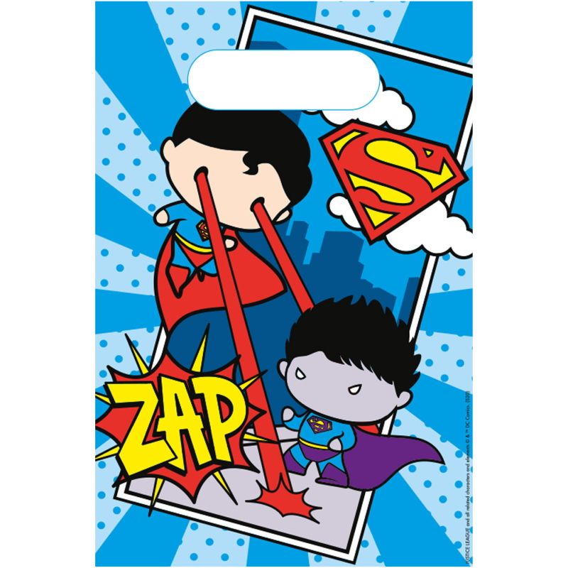 Justice League Cartoon Party Bags Pack of 8 | Party Save Smile