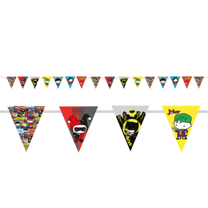 Cartoon Justice League Banner Bunting 3.3 Metres | Party Save Smile