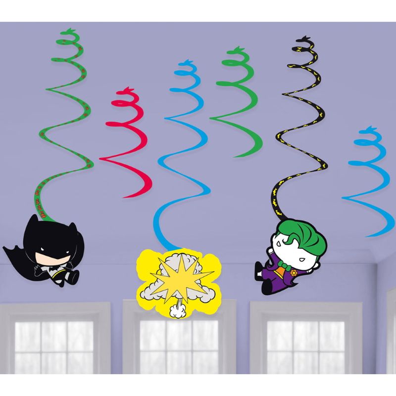 Batman vs Joker Hanging Decorations Pack of 6 | Party Save Smile