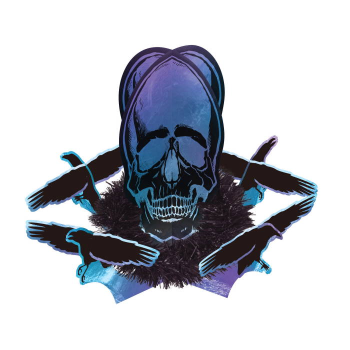 Boneshine Skull Table Decoration 27cm | Party Save Smile