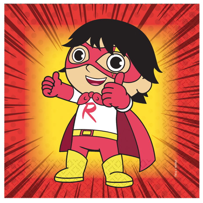 Ryan's World Napkins Pack of 16 | Party Save Smile