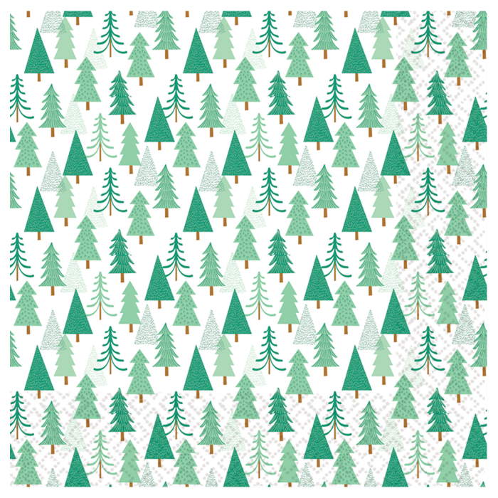 Christmas Trees Party Napkins Pack of 16 Serviettes | Party Save Smile