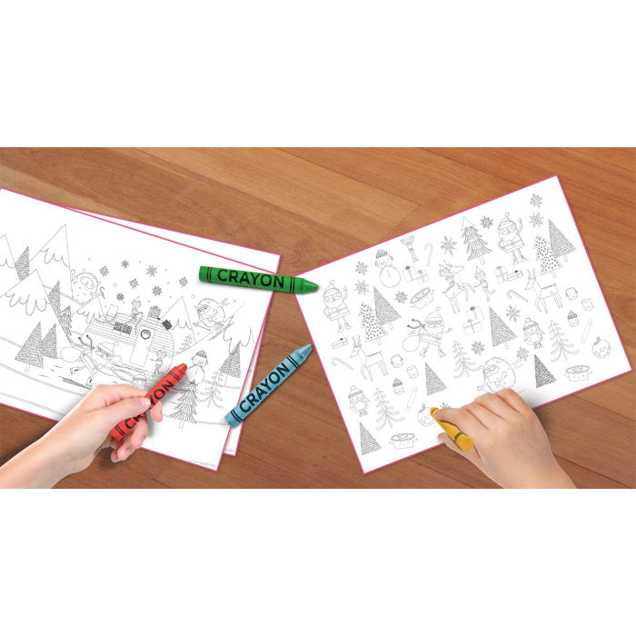 Christmas Colouring Colour In Paper Placemats Pack of 8 | Party Save Smile