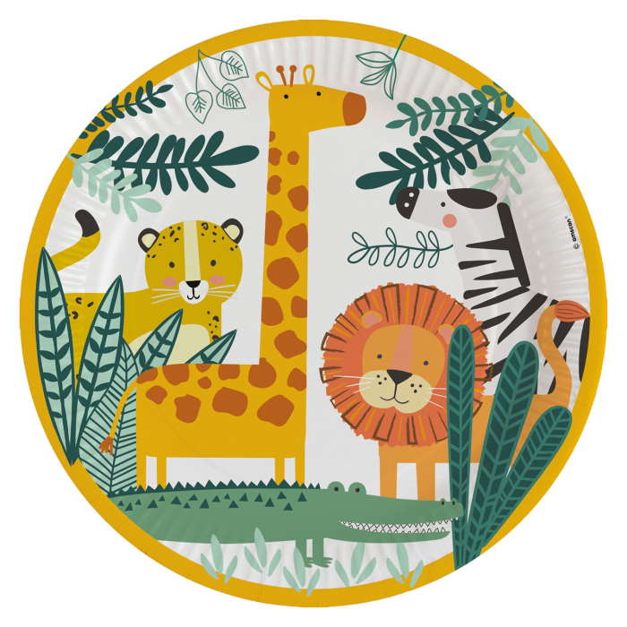Get Wild Safari Paper Party Plates Pack of 8 | Party Save Smile