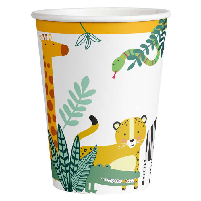 Get Wild Safari Paper Party Cups Pack of 8 | Party Save Smile