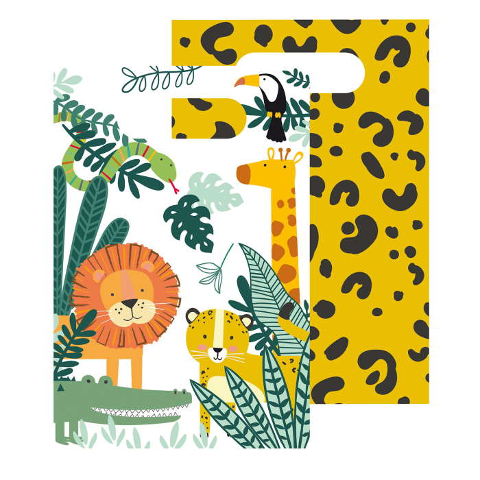 Get Wild Safari Paper Party Bags Pack of 8 | Party Save Smile