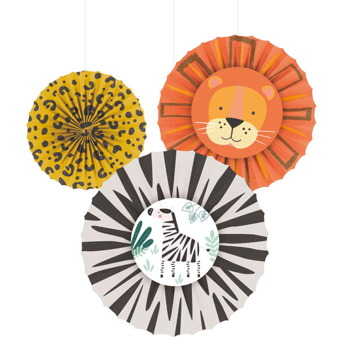 Safari Animal Hanging Decorations Pack of 3 | Party Save Smile