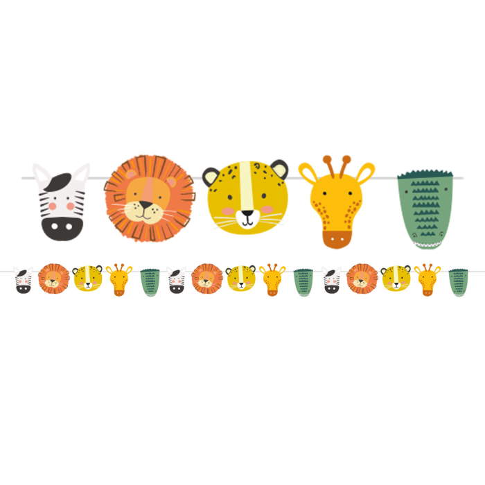 Safari Theme Banner Garland 3 metres | Party Save Smile
