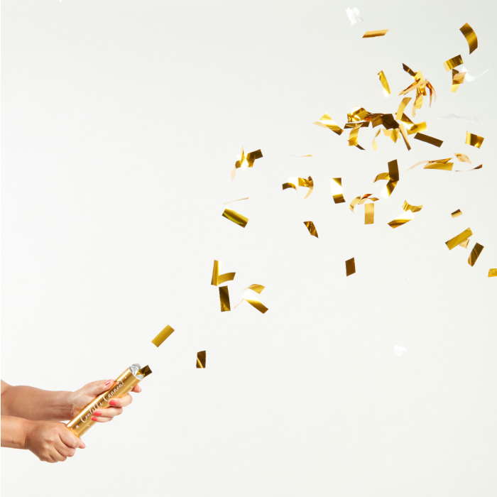 Gold Confetti Cannon: Party Cannon | Party Save Smile