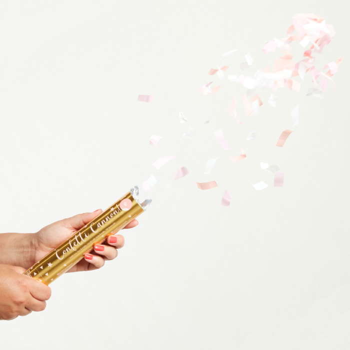 Pink Confetti Popper: Party Cannon | Party Save Smile