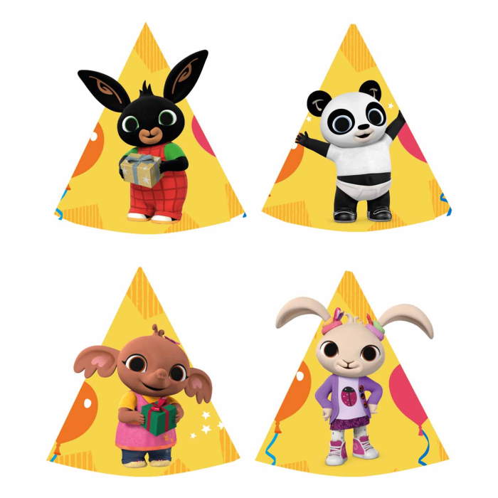 Bing Party Hats Pack of 8 | Party Save Smile