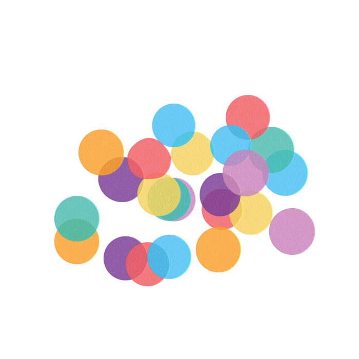 Multicoloured Rainbow Confetti Tissue Paper | Party Save Smile