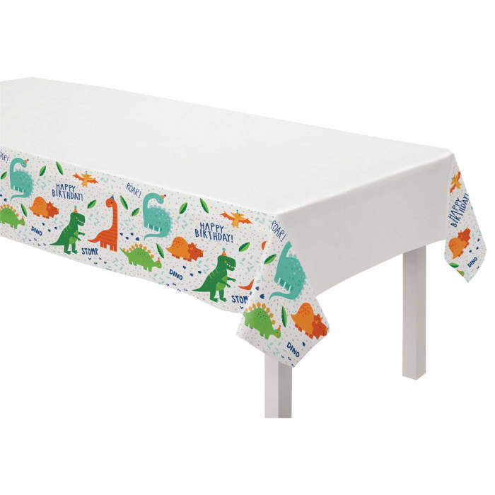Dino-Mite Dinosaur Paper Tablecloth 120 x 180cm | Party Save Smile