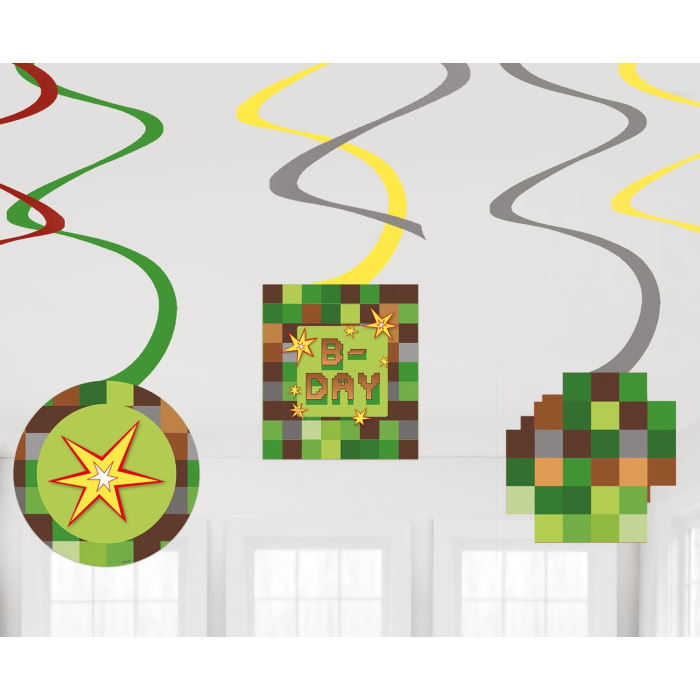 TNT Party Hanging Swirls l Decorations Pack of 6 | Party Save Smile