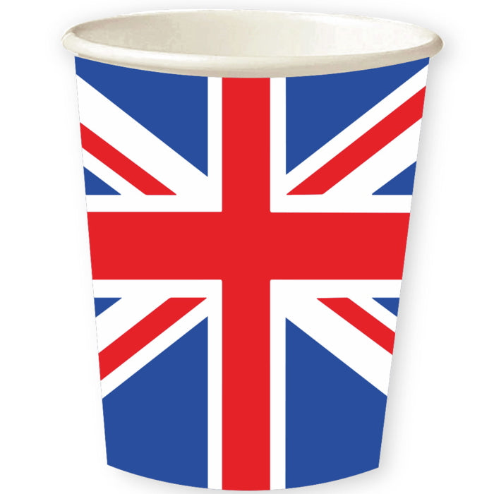 Union Jack Great Britain Party Cups Pack of 8 | Party Save Smile