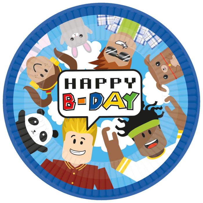 Party Town Plates 23cm Pack of 8 | Party Save Smile