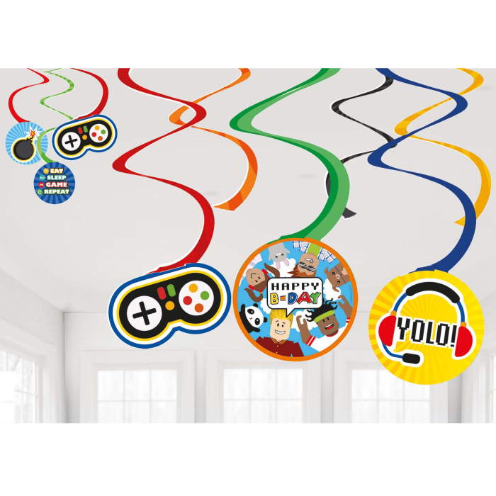 Party Town Party Hanging Swirls l Decorations Pack of 6 | Party Save Smile