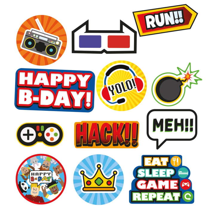 Party Town Room Wall Party Decorations Cutouts Pack of 12 | Party Save Smile