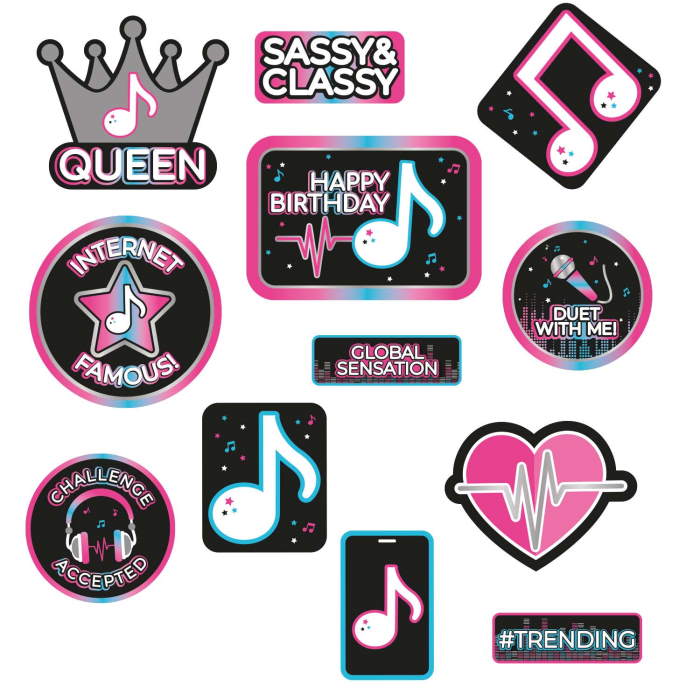 Internet Famous Wall Decorations Pack of 12 | Party Save Smile