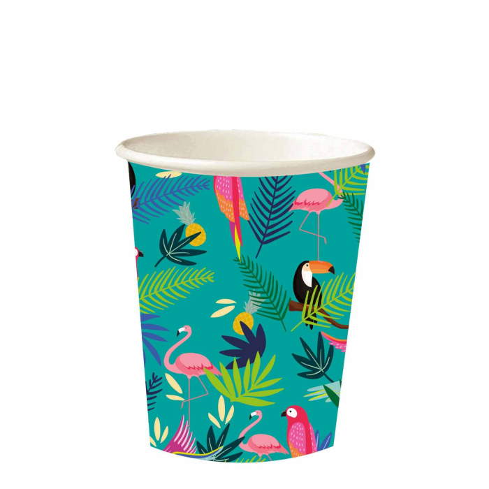 Tropical Toucan Paper Party Cups Pack of 8 | Party Save Smile