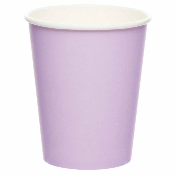 Lavender Paper Party Cups Pack of 8 | Party Save Smile