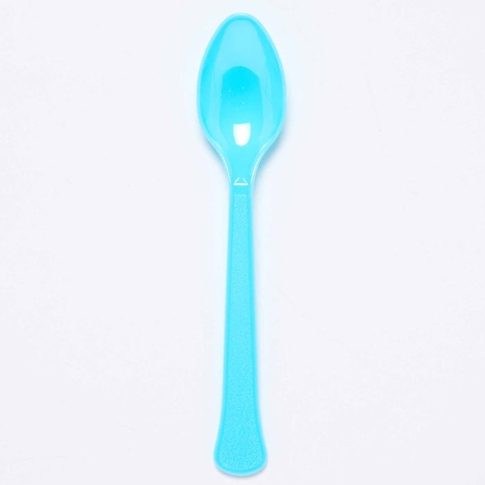 Forget Me Not Blue Plastic Spoons Pack of 24 | Party Save Smile