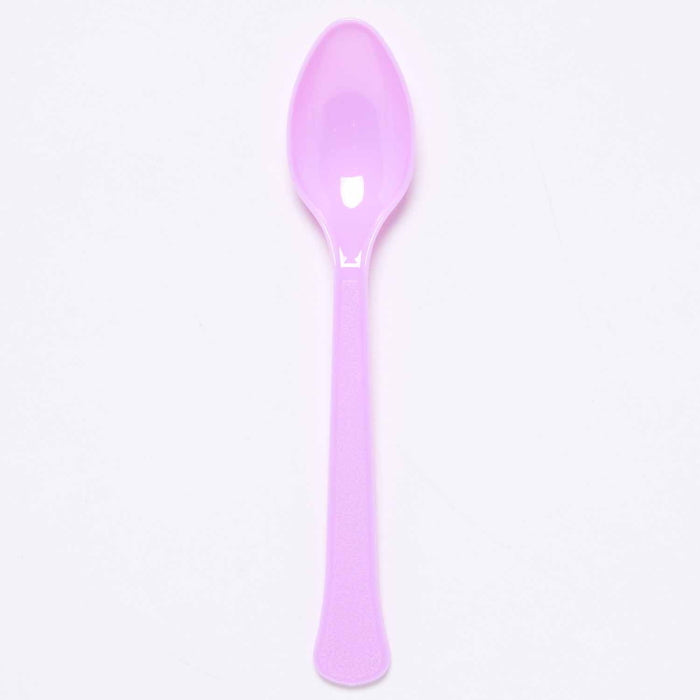 Lavender Plastic Spoons Pack of 24 | Party Save Smile