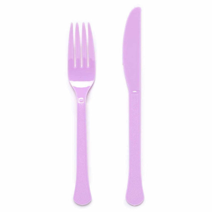 Lavender Plastic Cutlery Pack of 24 | Party Save Smile