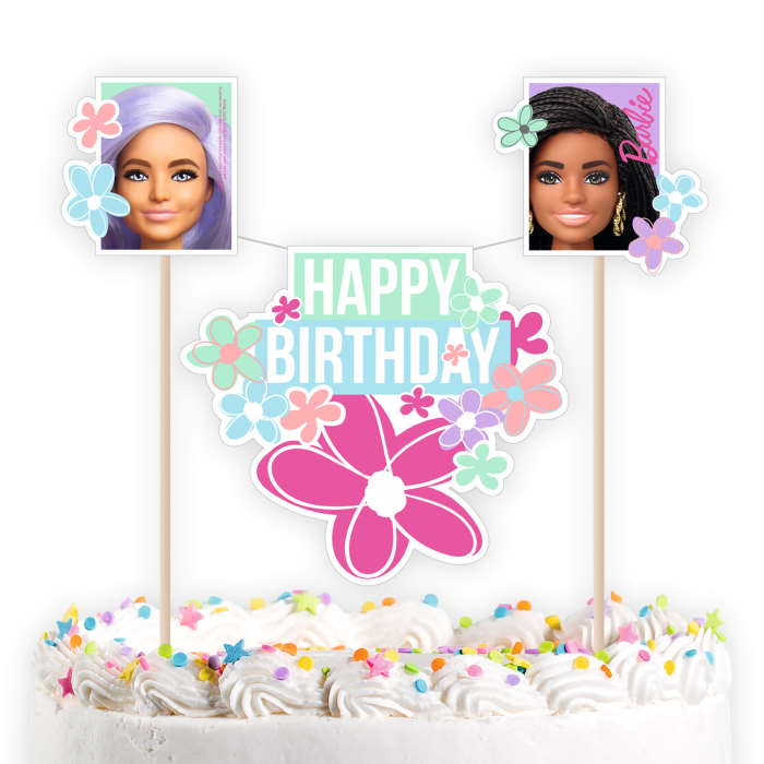 Barbie Cake Topper Bunting Decoration 26cm | Party Save Smile