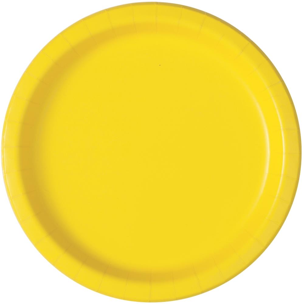 Neon Yellow Party Plates Pack of 16 | Party Save Smile