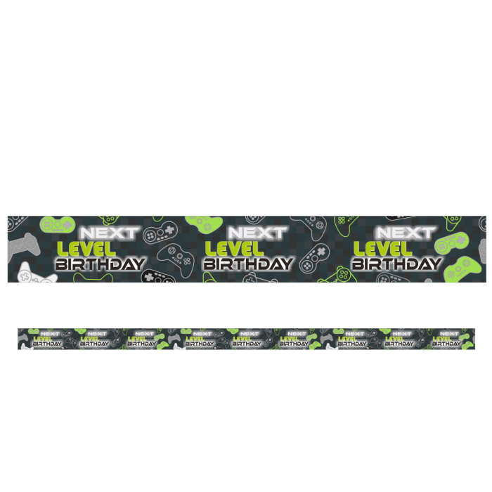 Level Up Birthday Banner Foil 2.7 metres | Party Save Smile