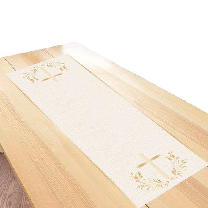 Floral Holy Communion Table Runner 120cm | Party Save Smile
