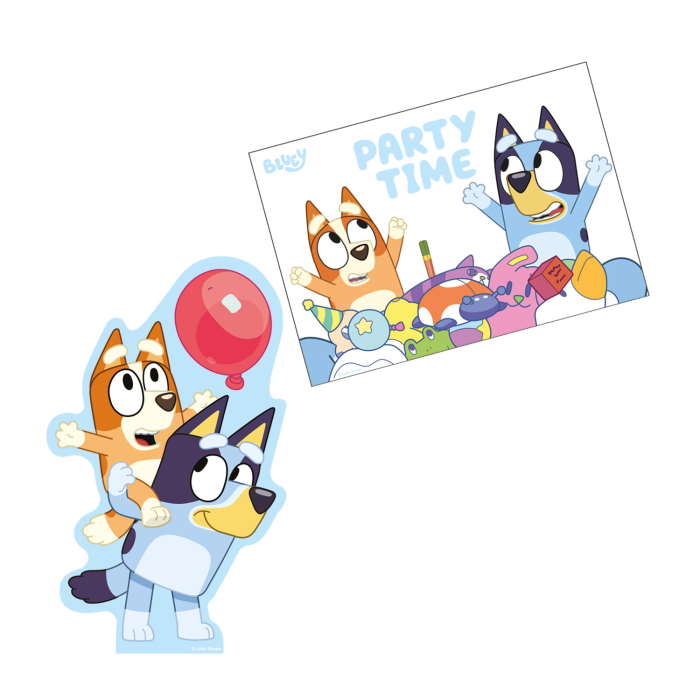 Bluey Party Invitations Pack of 8 | Party Save Smile